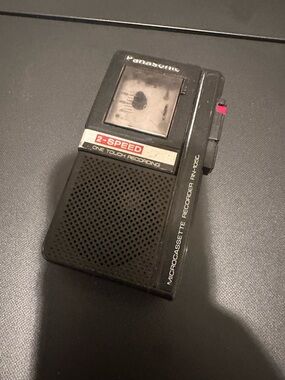 Panasonic Black Portable Microcassette Recorder RN-105C. Selling for parts only.